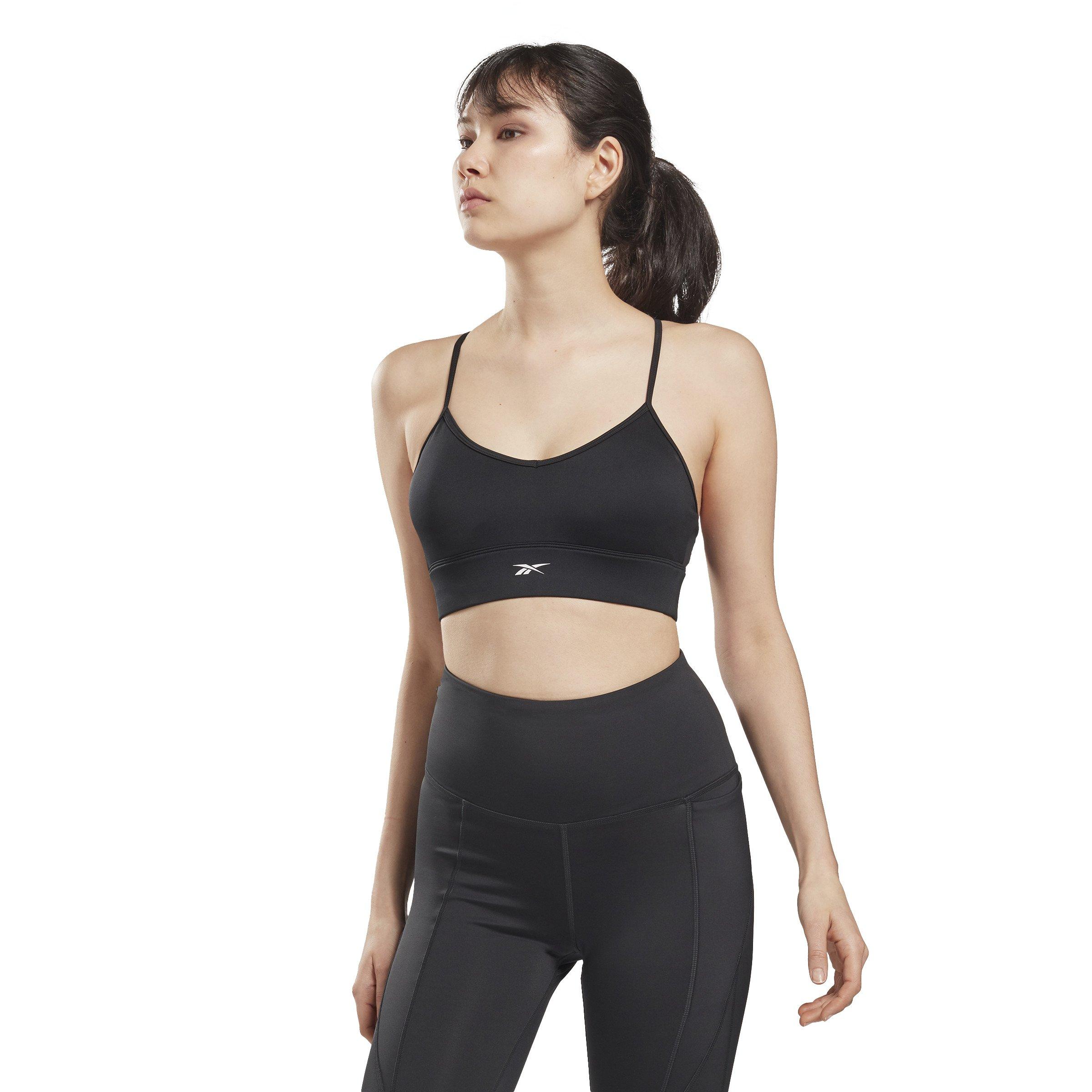 Reebok Women's Workout Ready Tri-Back  Sports Bra-Black